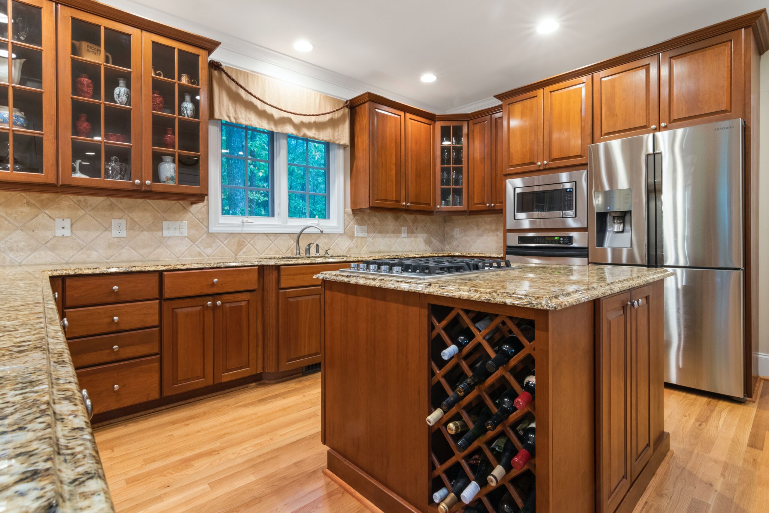 A wine fridge to keep drinks chilled and ready to go