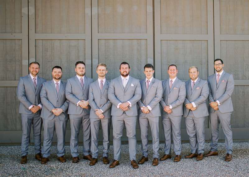 Groomsmen in Gray Suits