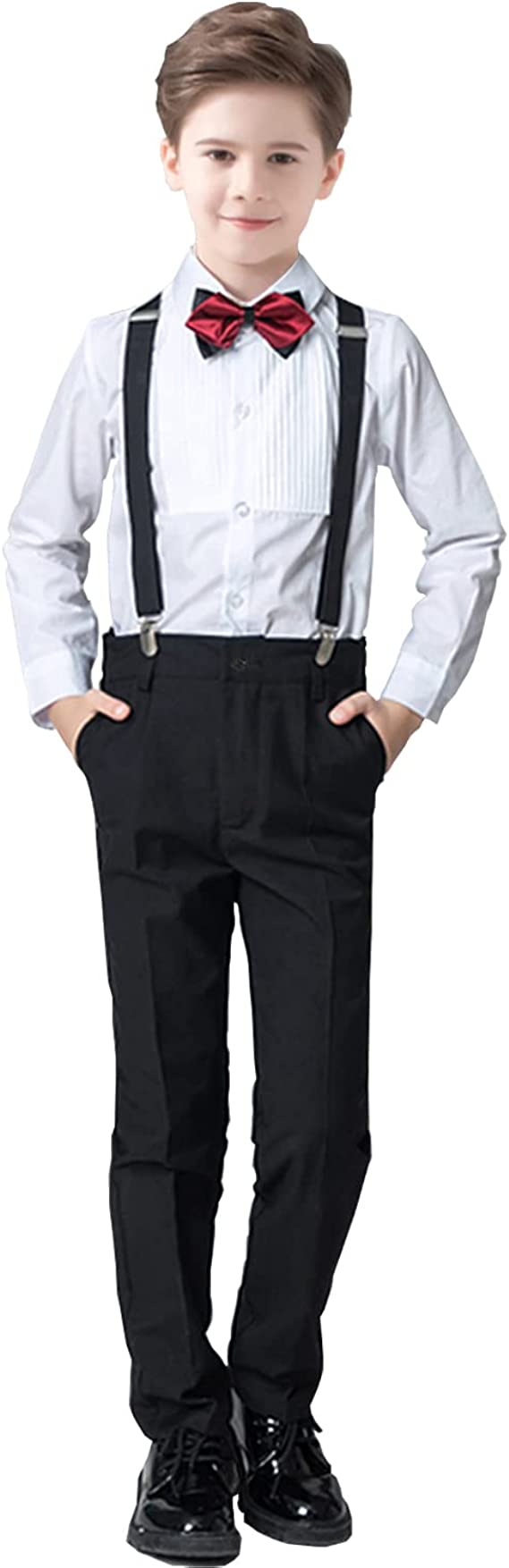 Ring Bearer Suspender Suit Set 