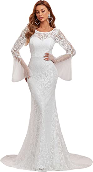 Women's Illusion Elopement Dress 